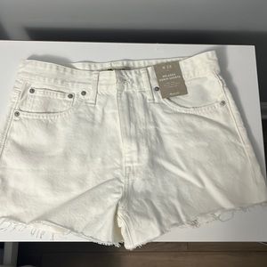 Madewell white relaxed denim shorts